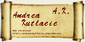 Andrea Kutlačić vizit kartica